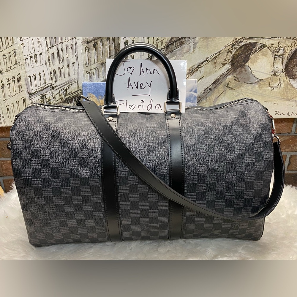 🤩KEEPALL 45 BANDOULIERE GRAPHITE🤩